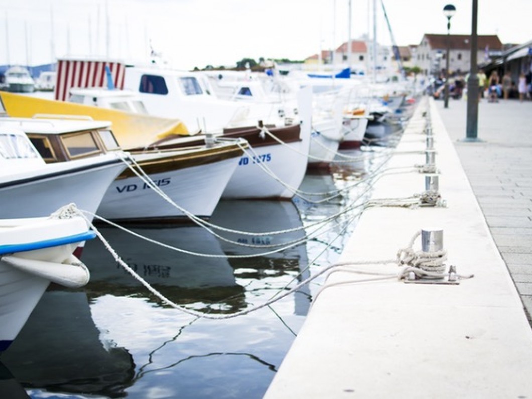 boats docked at a marina